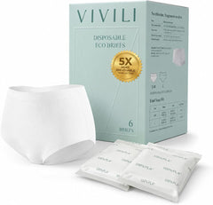 VIVILI Disposable Underwear for Women, travel and postpartum briefs, 6 count