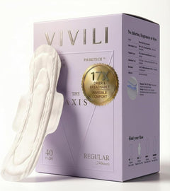 VIVILI Ultra Thin Pads for Sensitive Skin 9.5 inch with wings, 40 count